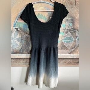 SANDRO Ombre Ribbed Knit Scoopneck Mini Dress size 2